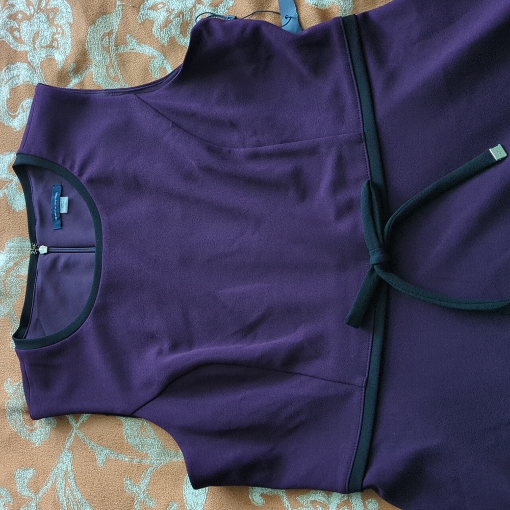 Tommy Hilfiger Women's Tie-Waist Scuba Crepe Dress Size 14